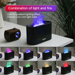 Flame Effect Aroma Diffuser – USB Ultrasonic LED Humidifier