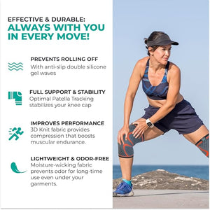 Modvel Compression Knee Brace for Women & Men, 2-Pack Knee Brace