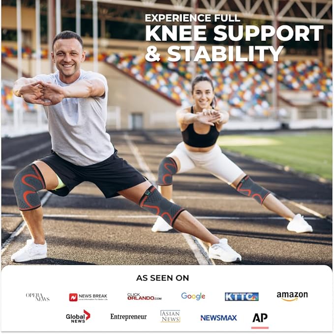 Modvel Compression Knee Brace for Women & Men, 2-Pack Knee Brace