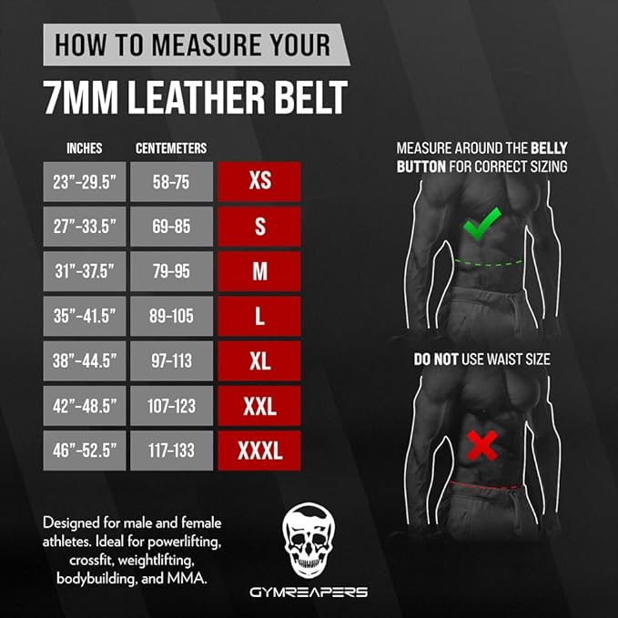 Gymreapers Leather Weightlifting Belt