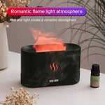 Flame Effect Aroma Diffuser – USB Ultrasonic LED Humidifier
