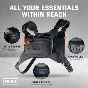 MVRK Water Resistant Chest Pack - Running Vest for Workouts